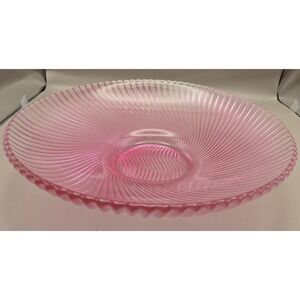 Vintage‎ Pink Serving Bowl 12" Swirl Pattern Depression  Federal Glass Co. 1937